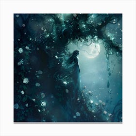 Dryad In The Moonlight Canvas Print