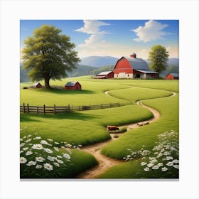 Farm Scene 3 Canvas Print