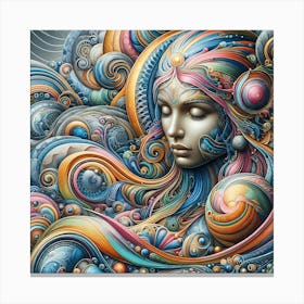 Abstract Psychedelic Painting Canvas Print