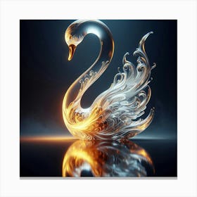 Glass Swan Canvas Print