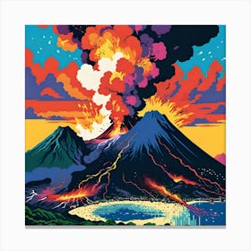 JAPANESE VOLCANIC EXPLOSION Canvas Print