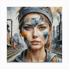 Industrial Girl 4 Canvas Print