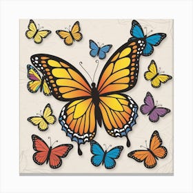 Butterfly Swarm Canvas Print