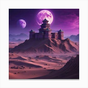 Purple Castle In The Desert Canvas Print