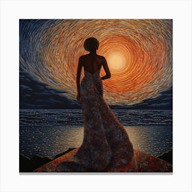 Sunset Woman 4 Canvas Print