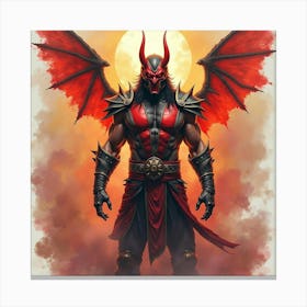 Mortal Kombat Ninja Fighter Concept Art (264) Canvas Print