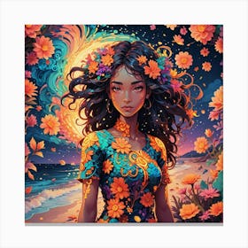 Flower Girl Canvas Print