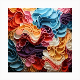 Colorful Paper Art Canvas Print