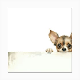 Chihuahua Dog With Sign Canvas Print