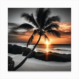 Sunset At The Beach 337 Canvas Print