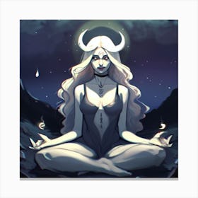 Wisdom And Celestial Lilith Canvas Print