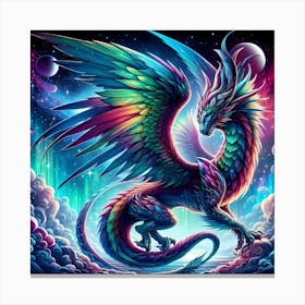 Dragon In Space Canvas Print