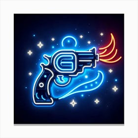 Neon Gun Canvas Print