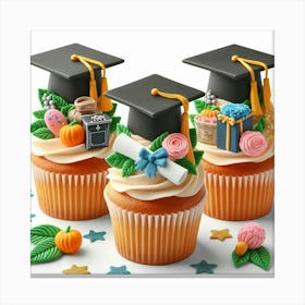 Graduation Cupcakes Canvas Print