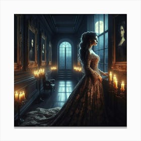 The Woman In The Window 2 Canvas Print