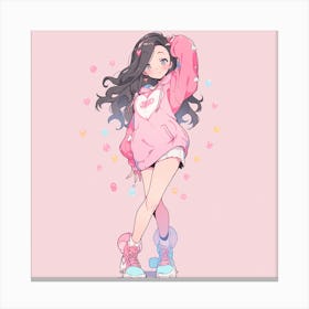 Cute Anime Girl Canvas Print