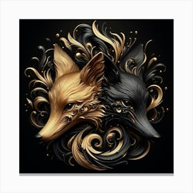 Foxes 1 Canvas Print