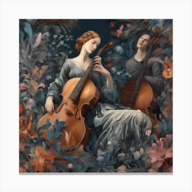 Cello And Violin Canvas Print