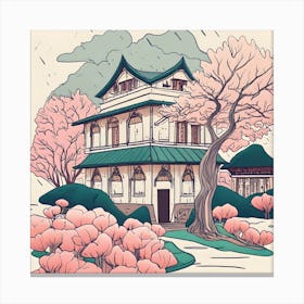 Asian Style House Canvas Print