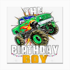 Monster Truck Family Matching The Birthday Boy 1 Canvas Print