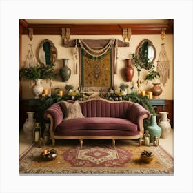 Bohemian Living Room 5 Canvas Print