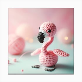 Amigurumi, Flamingo 2 Canvas Print