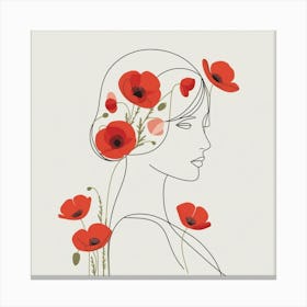 Poppies In The Hair Canvas Print