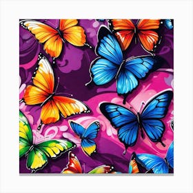 Colorful Butterflies 25 Canvas Print