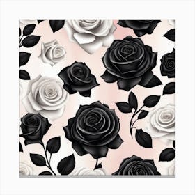 Black Roses 1 Canvas Print