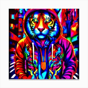 Psychedelic Street Tiger Canvas Print