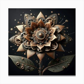 Steampunk Flower 1 Canvas Print