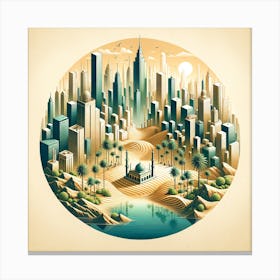 Oasis In City Grand Canvas Print