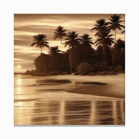 Sunset On The Beach 857 Canvas Print