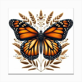 Butterfly of Danaus plexippus 1 Canvas Print