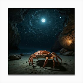 Crab At Night 23 Canvas Print