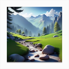 Landscape Painting 124 Canvas Print