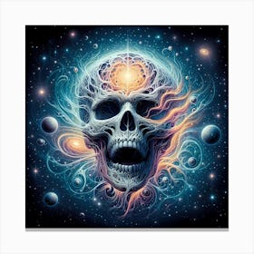 Skull In Space 2 Canvas Print