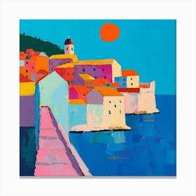 Abstract Travel Collection Dubrovnik Croatia 3 Canvas Print
