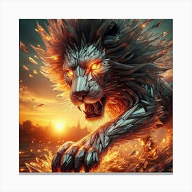 Fire Lion Canvas Print