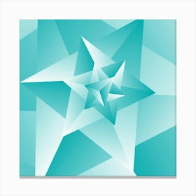 Bluish Trendy Triangle Pattern Canvas Print