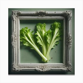 Kale In A Frame Canvas Print