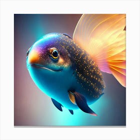 Blue Fish Canvas Print