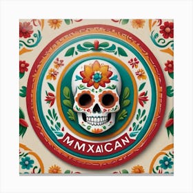 Mexican Skull 28 Canvas Print