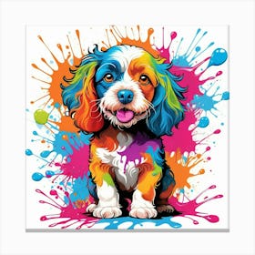 Graffiti Cockapoo 3 Canvas Print