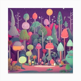 Mushroom Forest Canvas Print