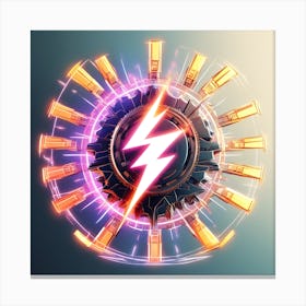 Lightning Bolt Logo 4 Canvas Print