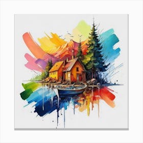 Stunning watercolor landscapes 5 Canvas Print