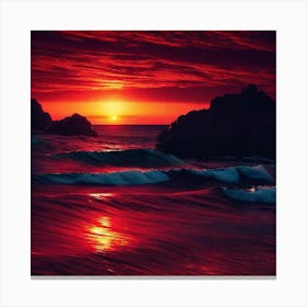 Sunset On The Beach 499 Canvas Print