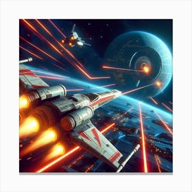 Starfighter in space 2 Canvas Print