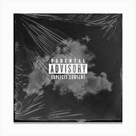 Parental Advisory - Explicit Content (gray) Canvas Print